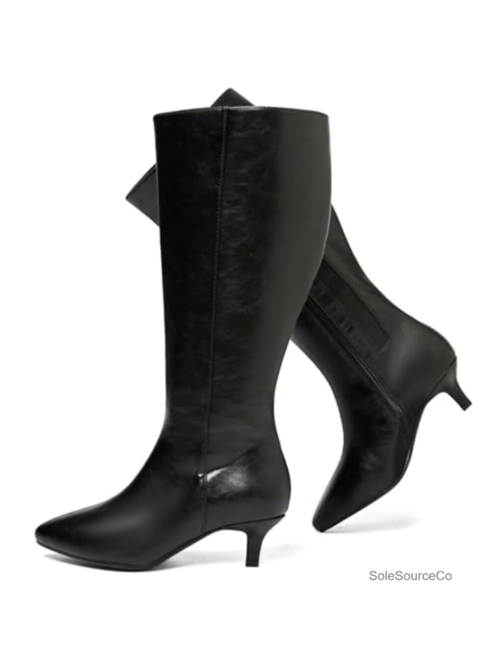 Extra Wide Calf Knee High Boots Faux Leather Riding Boots Memory Foam
